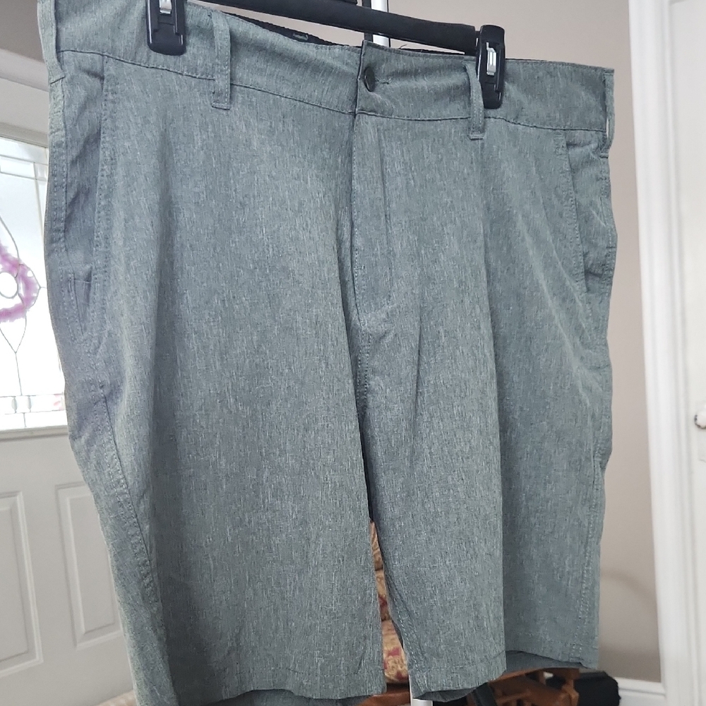 Classic Gray Men's Flat Front Shorts